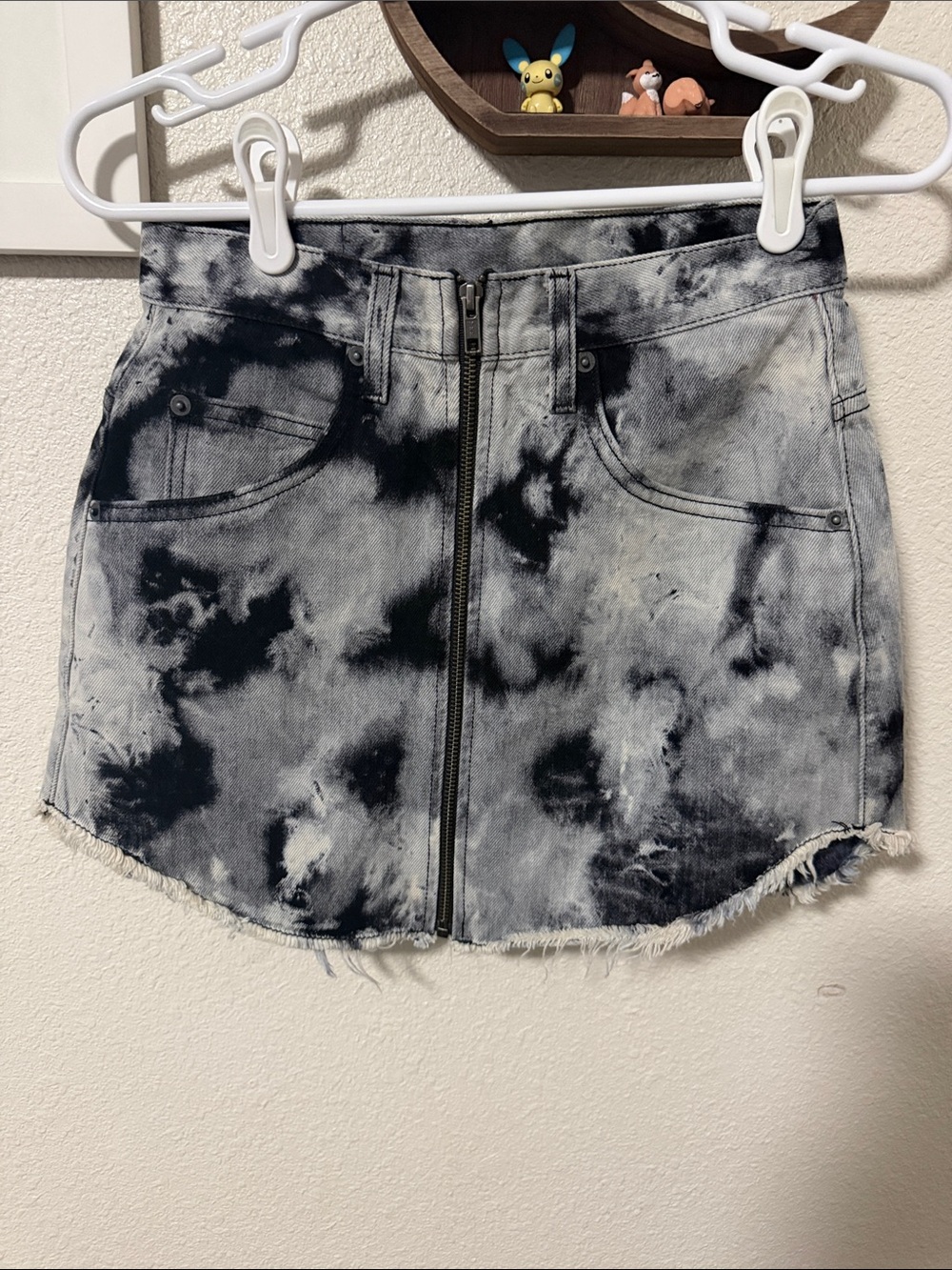 Carmar Acid Wash Denim Skirt